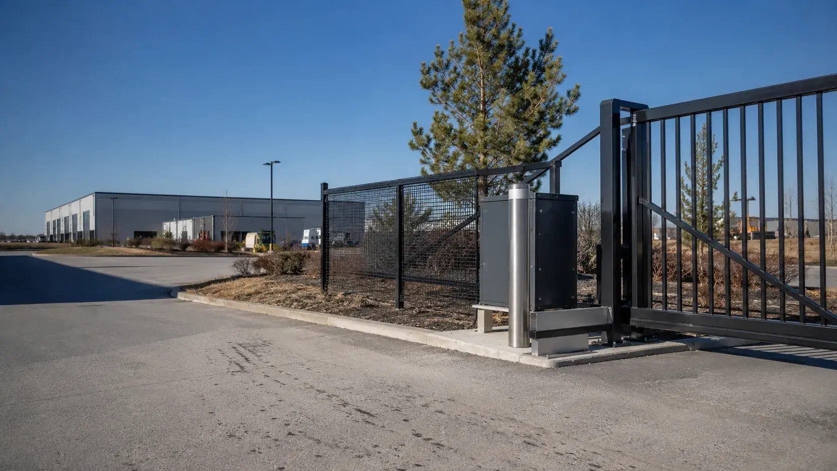 Access Control Gates in Markham, Ontario, fabricated and installed by The Grate Guys