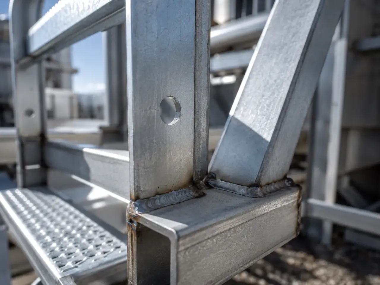 Access Ladders in Caledon being fabricated and installed by The Grate Guys