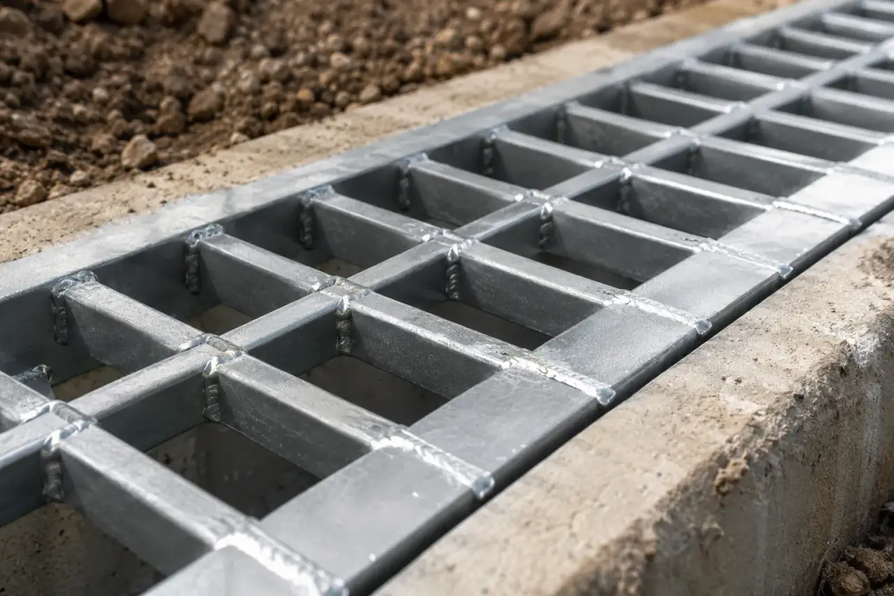 Agricultural Drainage Grates in Aurora being fabricated and installed by The Grate Guys