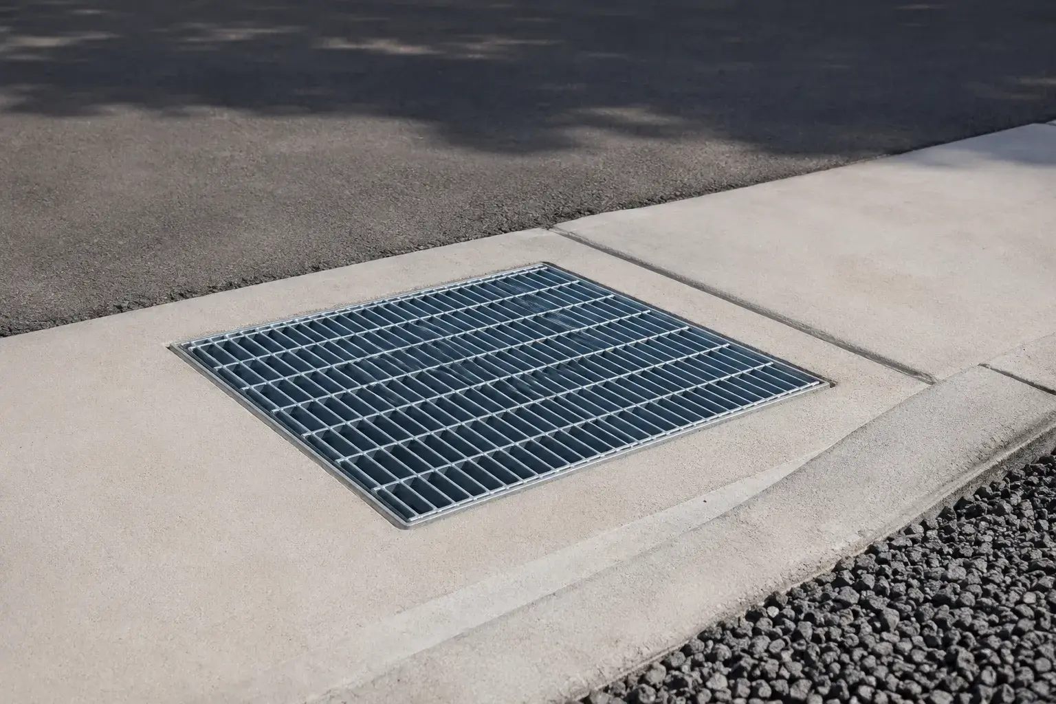 Asphalt Repair Around Drains and Grates in Markham, Ontario, fabricated and installed by The Grate Guys