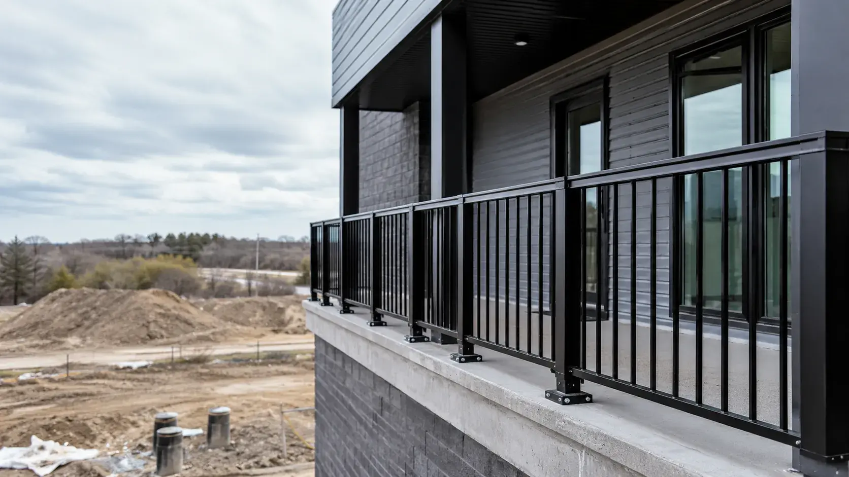 Balcony Railings in Aurora, Ontario, fabricated and installed by The Grate Guys