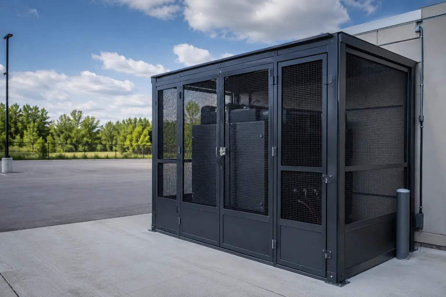 Battery Storage Enclosures in Markham, Ontario, fabricated and installed by The Grate Guys