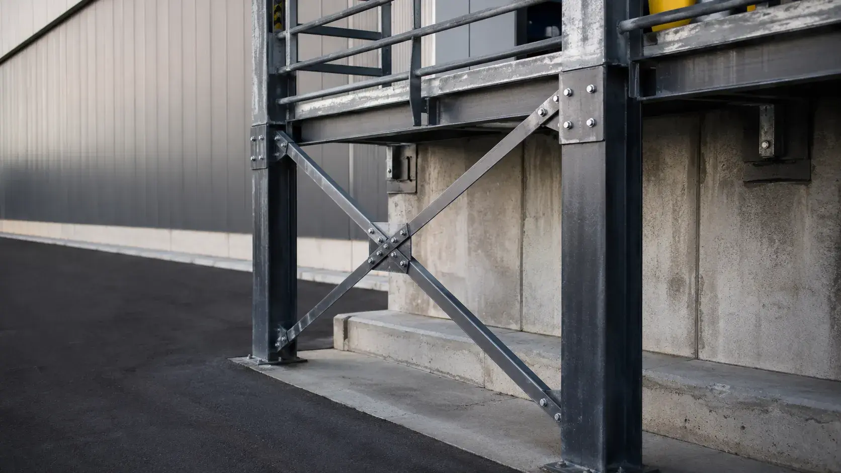 Building Reinforcing in Markham, Ontario, fabricated and installed by The Grate Guys
