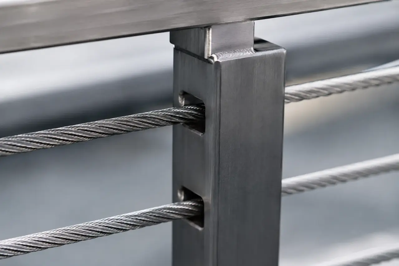 Cable Railing in Georgetown being fabricated and installed by The Grate Guys