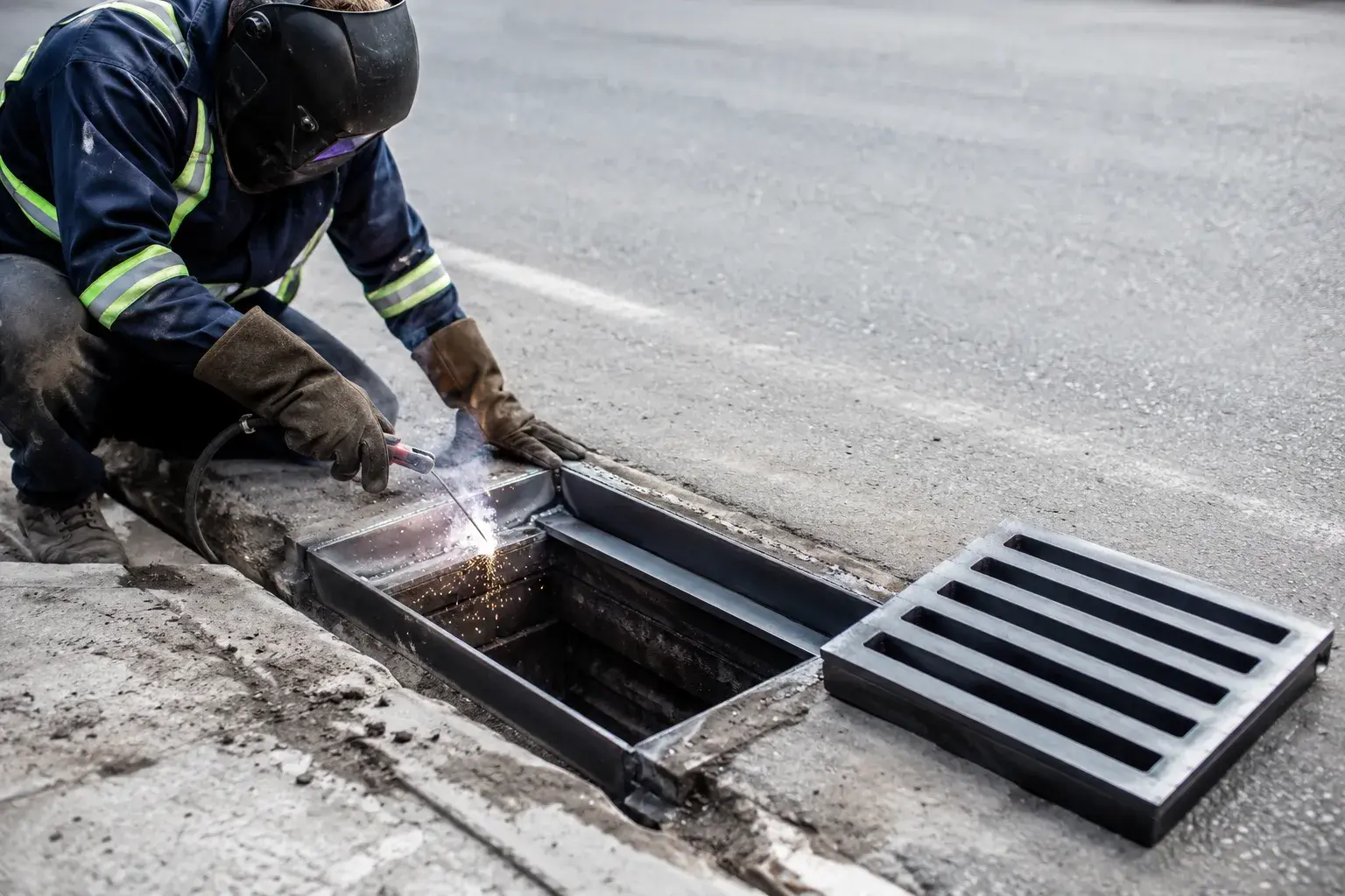 Catch Basin Repair, fabricated and installed by The Grate Guys