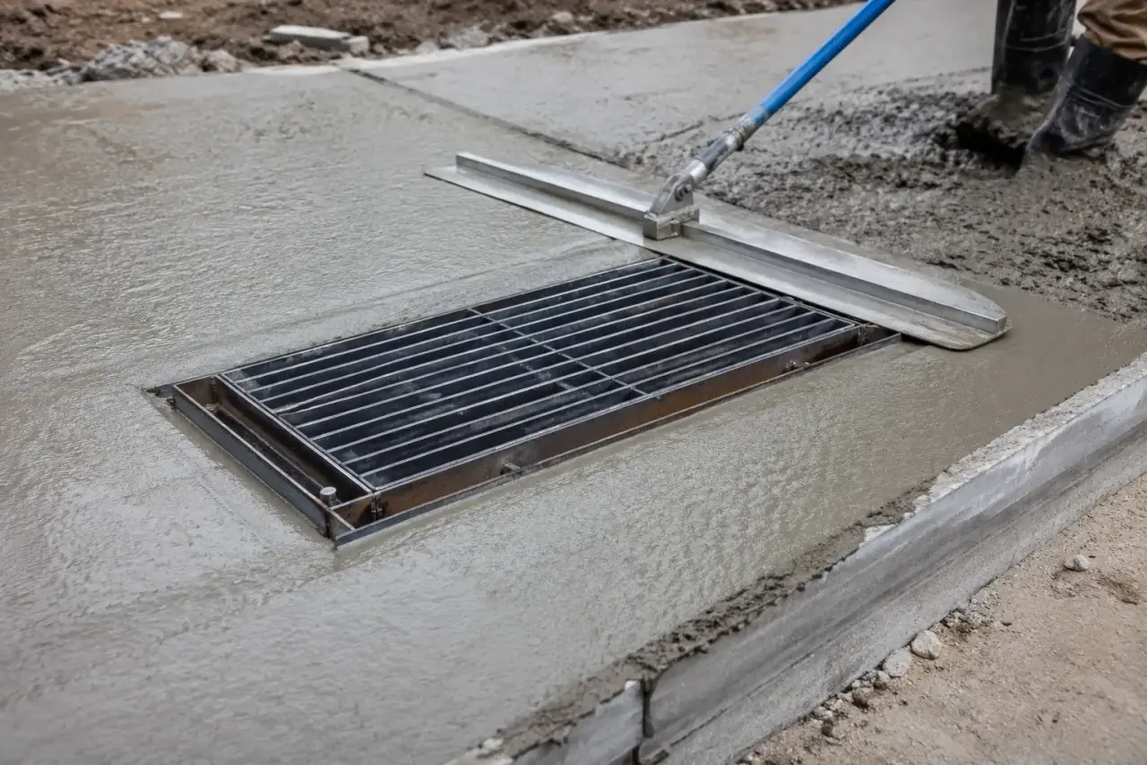 Completed Concrete Curbs installation in Pickering by The Grate Guys