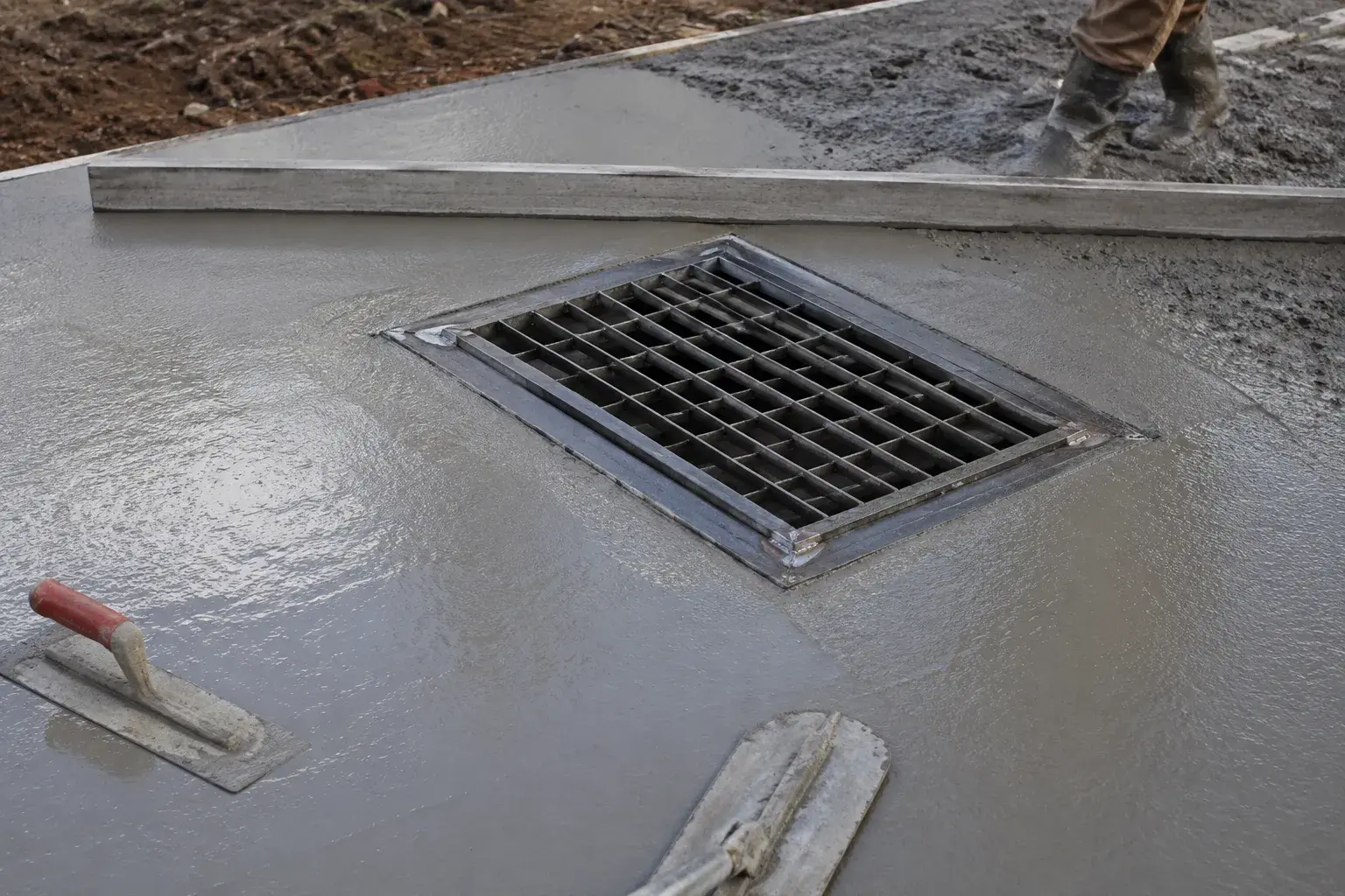 Concrete Sidewalks, fabricated and installed by The Grate Guys