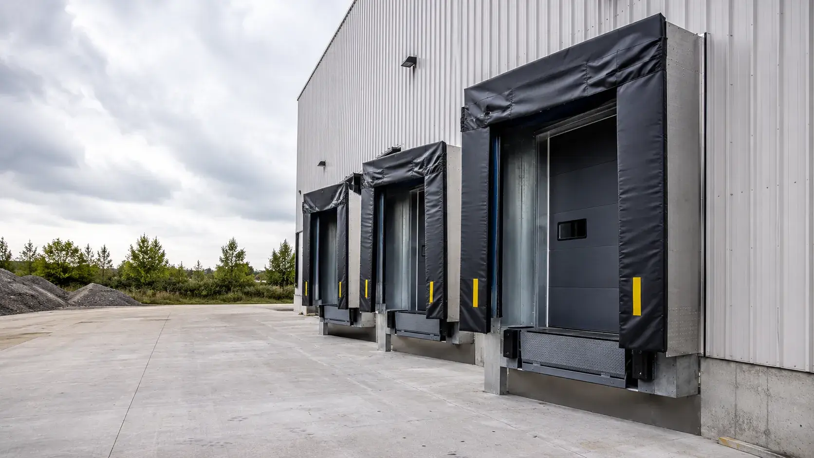 Dock Seals and Shelters in Caledon, Ontario, fabricated and installed by The Grate Guys