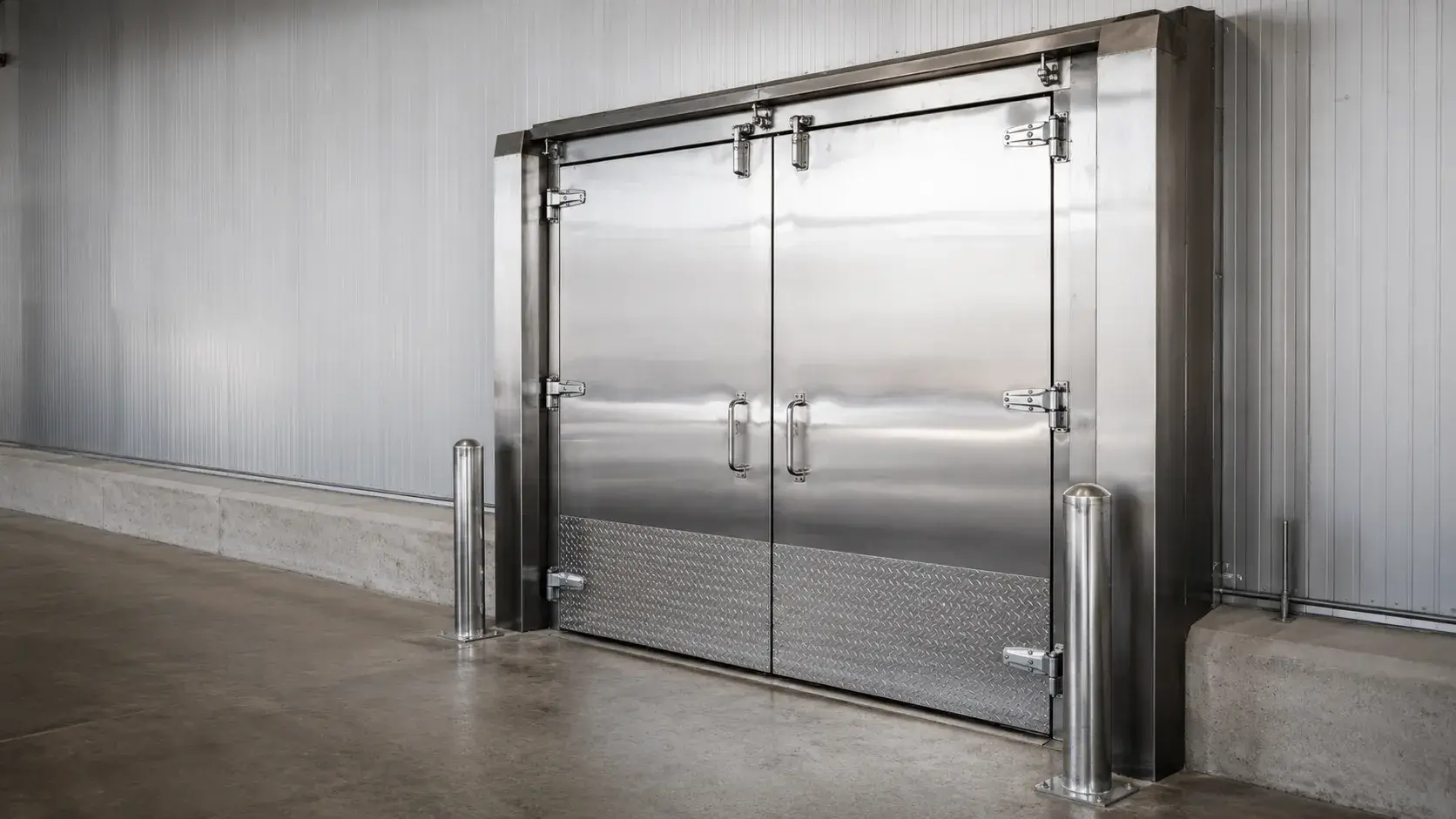 Freezer Doors in Markham, Ontario, fabricated and installed by The Grate Guys