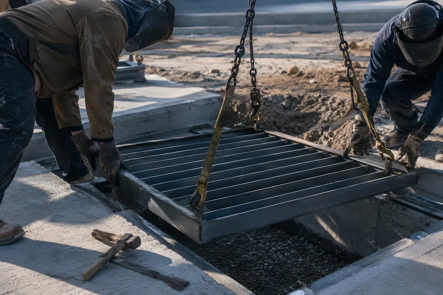 French Drain Installation, fabricated and installed by The Grate Guys