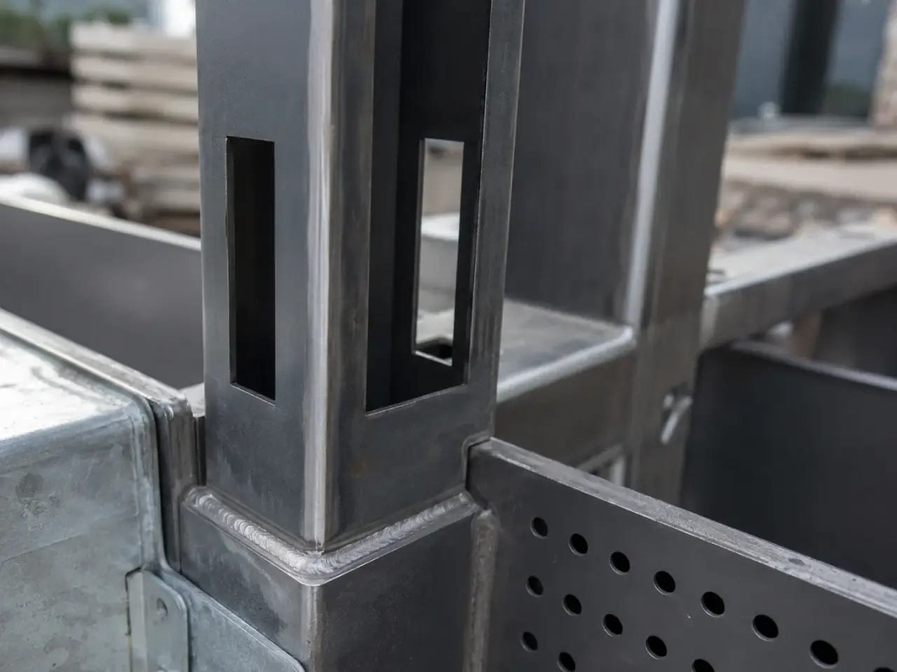 Garbage Enclosures in Caledon being fabricated and installed by The Grate Guys