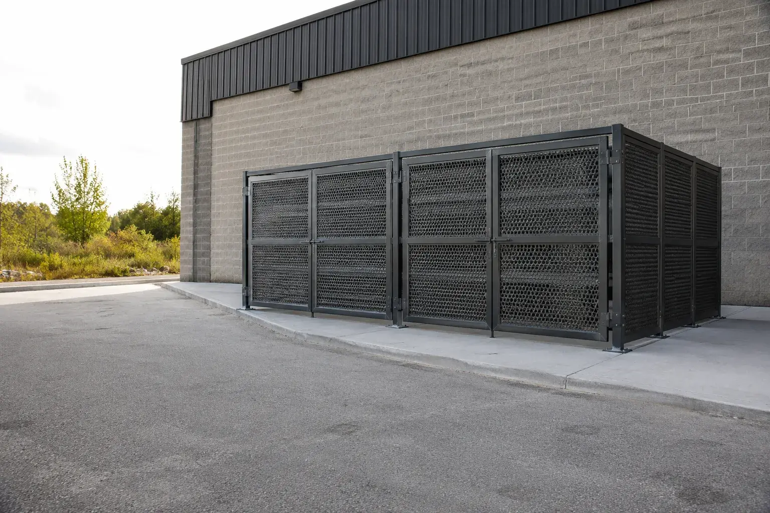 Garbage Enclosures in Caledon, Ontario, fabricated and installed by The Grate Guys