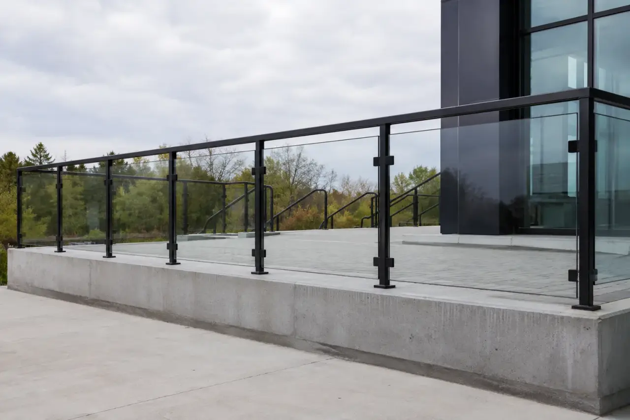 Completed Glass Railing installation in Markham by The Grate Guys