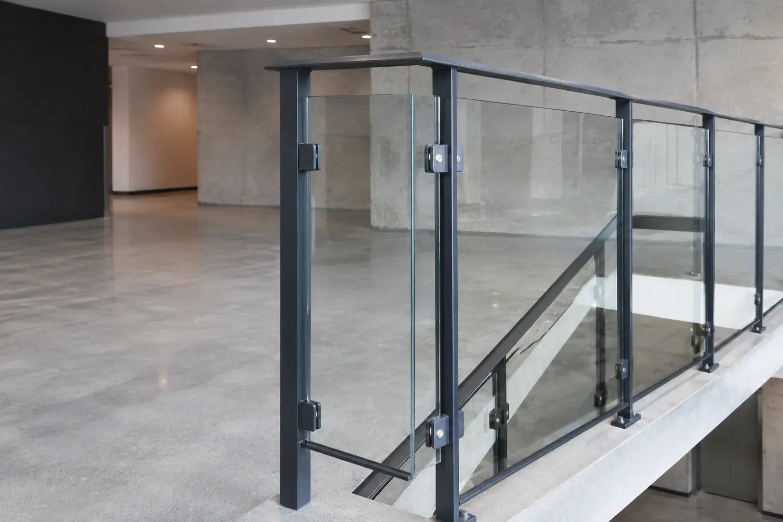 Glass Railing in Markham, Ontario, fabricated and installed by The Grate Guys