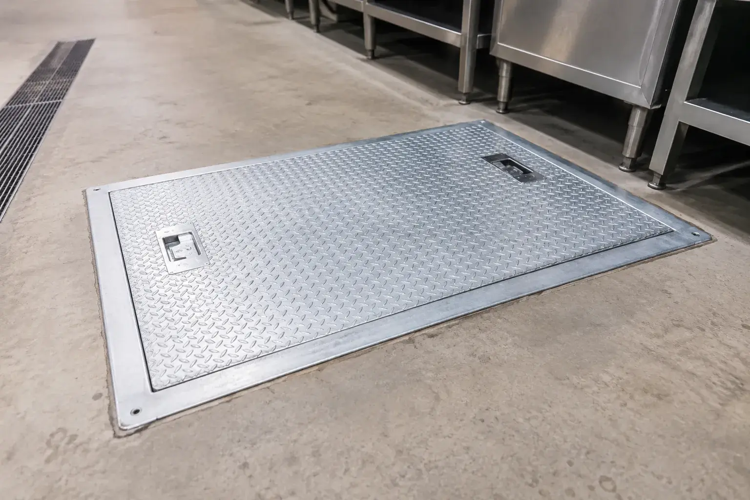 Grease Trap Covers in Pickering, Ontario, fabricated and installed by The Grate Guys