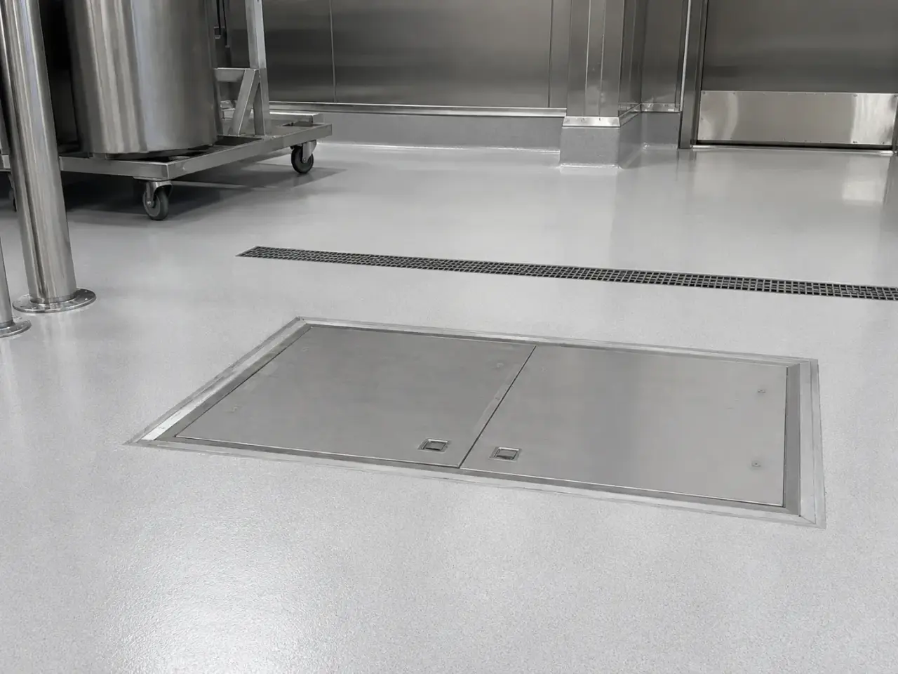 Completed Hygienic Access Covers installation in Georgetown by The Grate Guys