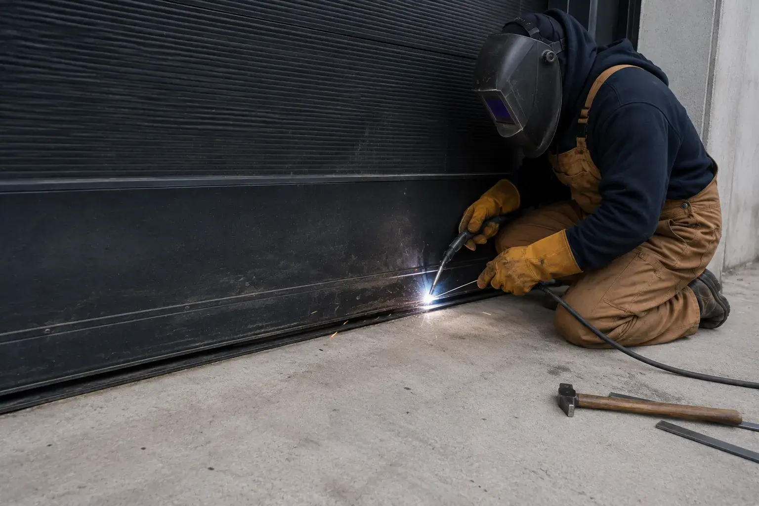 Industrial Door Repair in Markham, Ontario, fabricated and installed by The Grate Guys