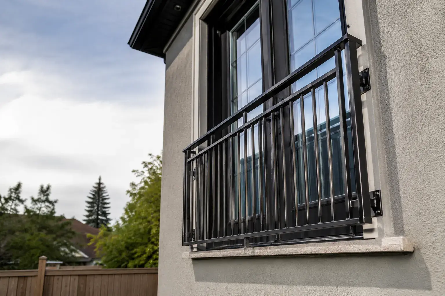 Juliet Balcony Railings in Markham, Ontario, fabricated and installed by The Grate Guys