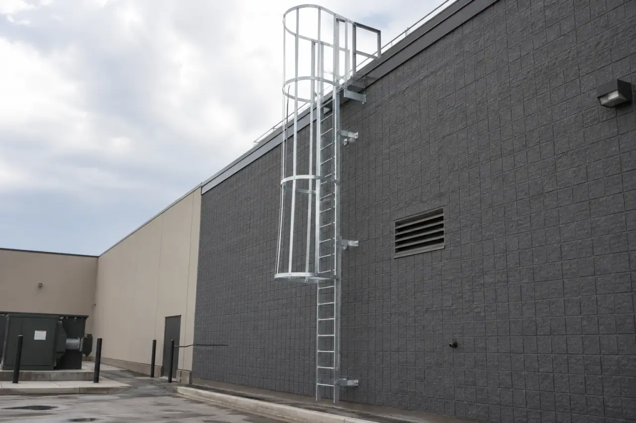 Completed Ladder Cages installation by The Grate Guys