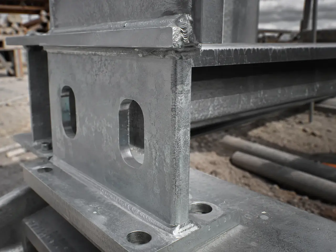 Mechanical Equipment Supports in Caledon being fabricated and installed by The Grate Guys