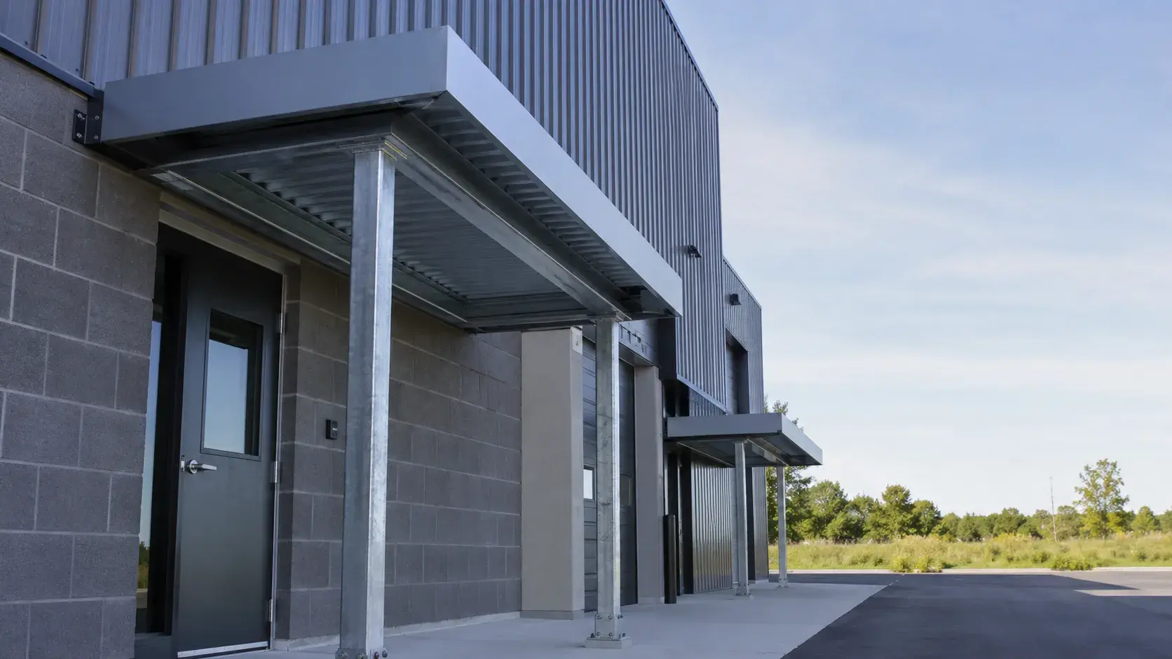 Metal Awnings in Caledon, Ontario, fabricated and installed by The Grate Guys