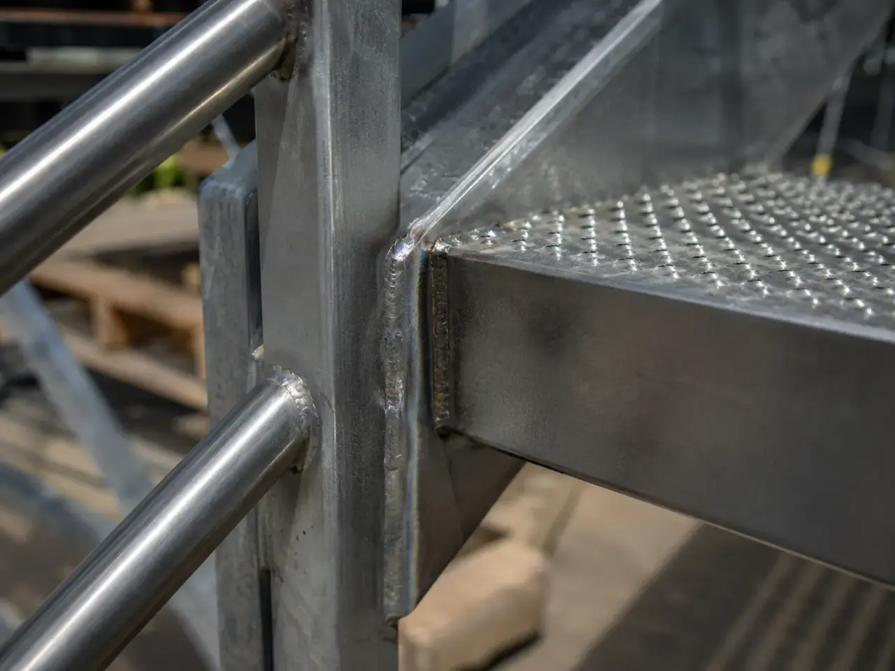 Steel Stairs in Caledon being fabricated and installed by The Grate Guys