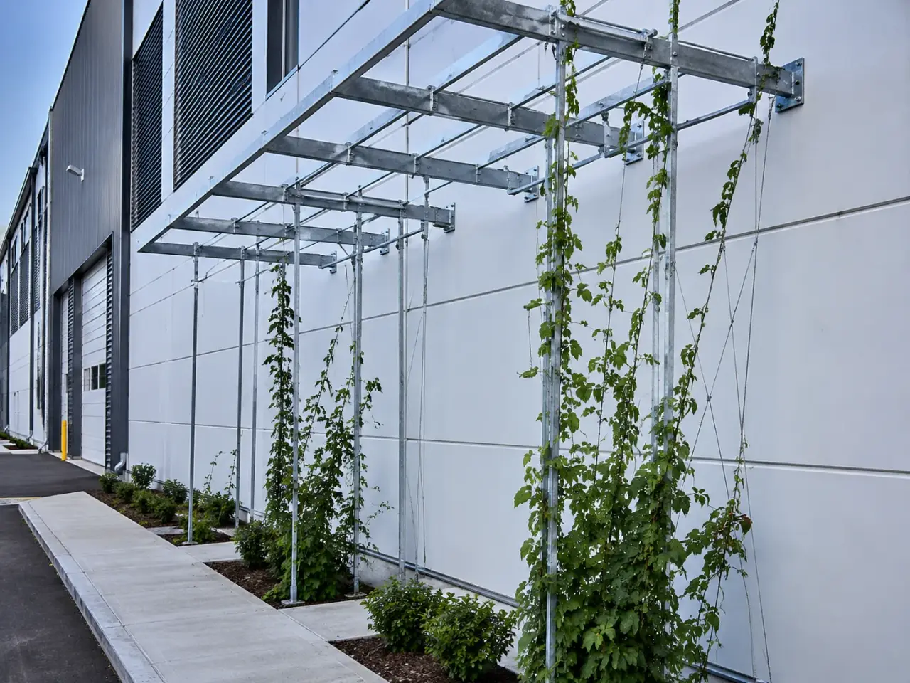Completed Metal Trellises installation in Markham by The Grate Guys