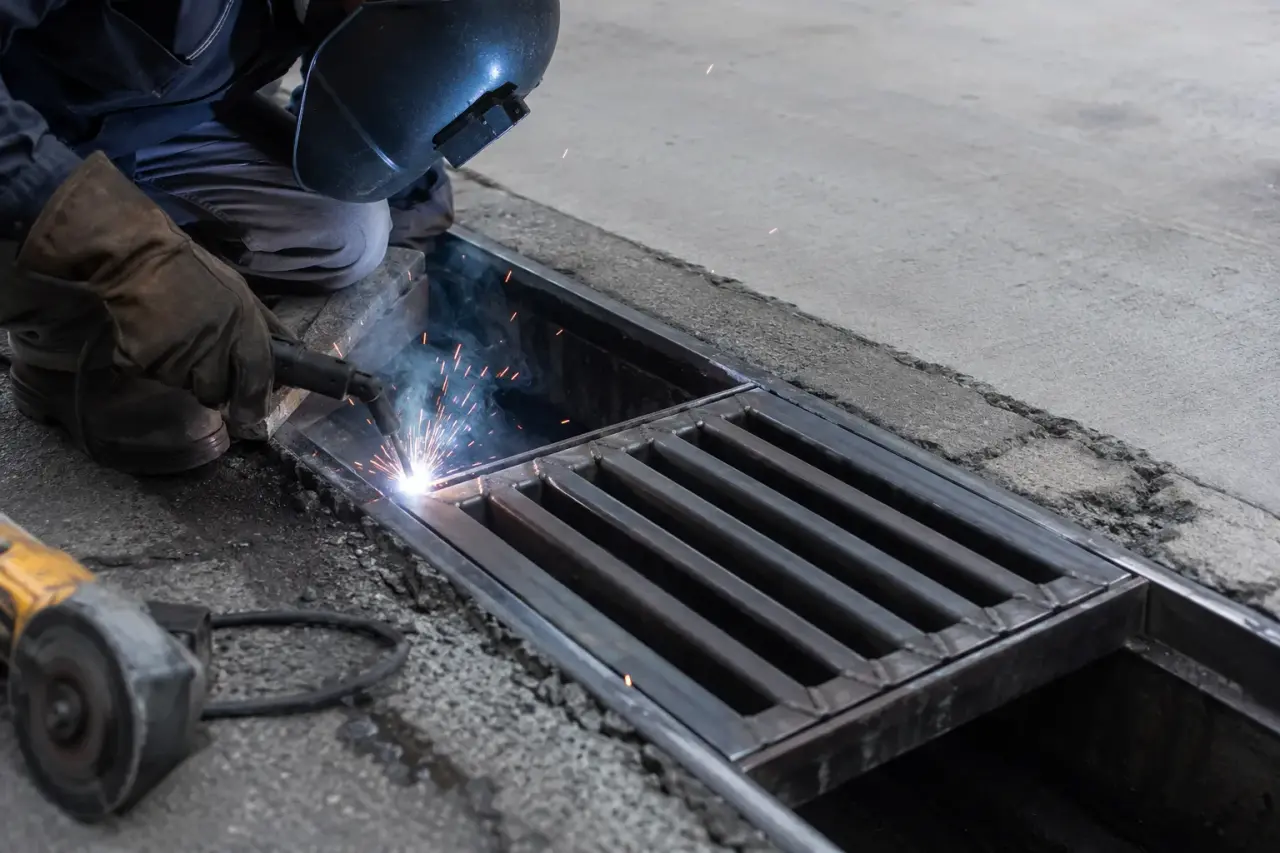 Completed Parking Lot Drainage and Grate Repair installation in Pickering by The Grate Guys