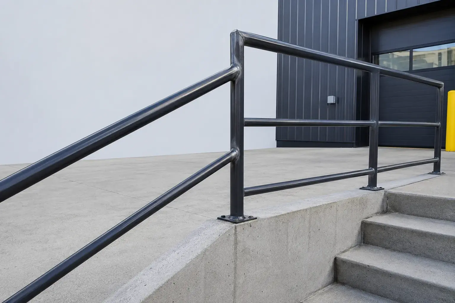 Pipe and Tube Railing, fabricated and installed by The Grate Guys