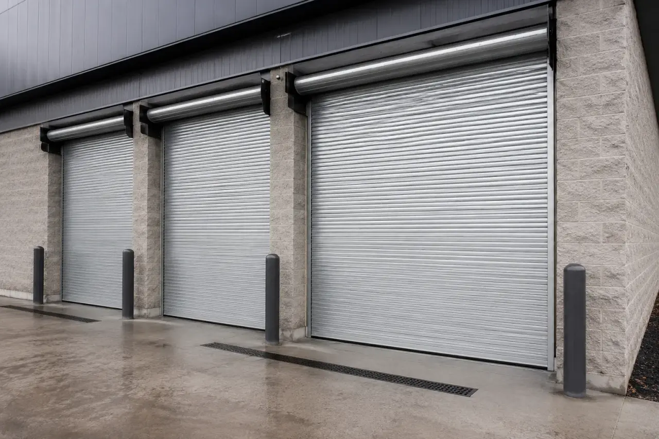 Completed Rolling Steel Doors installation in Markham by The Grate Guys