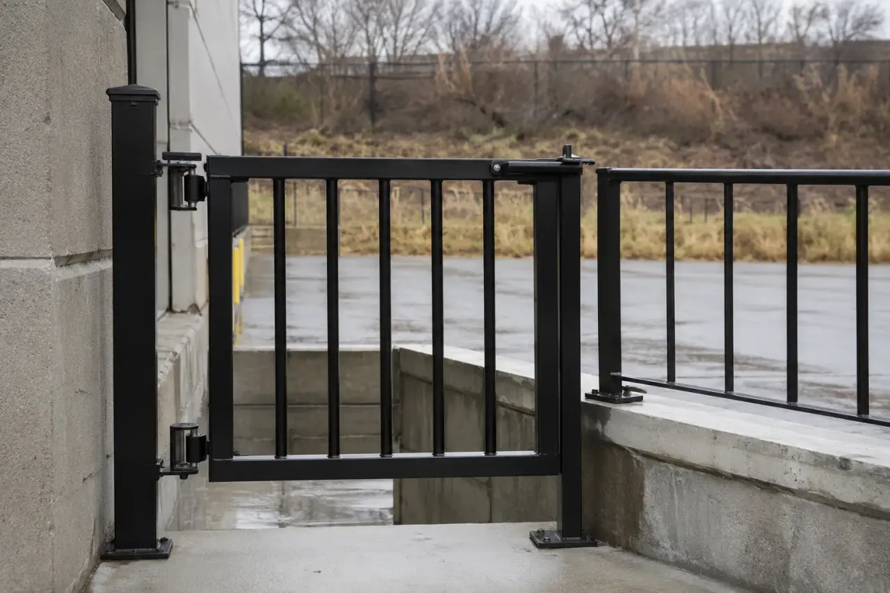 Completed Self-Closing Safety Gates installation in Caledon by The Grate Guys