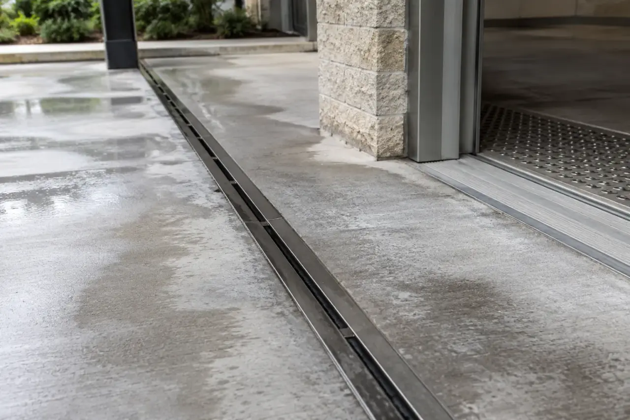 Completed Slot Drains installation in Markham by The Grate Guys