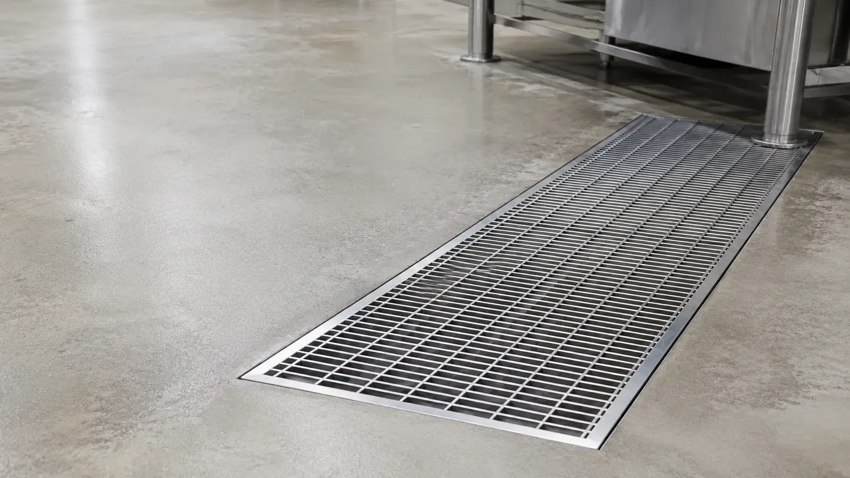 Stainless Steel Floor Grates in Etobicoke, Ontario, fabricated and installed by The Grate Guys