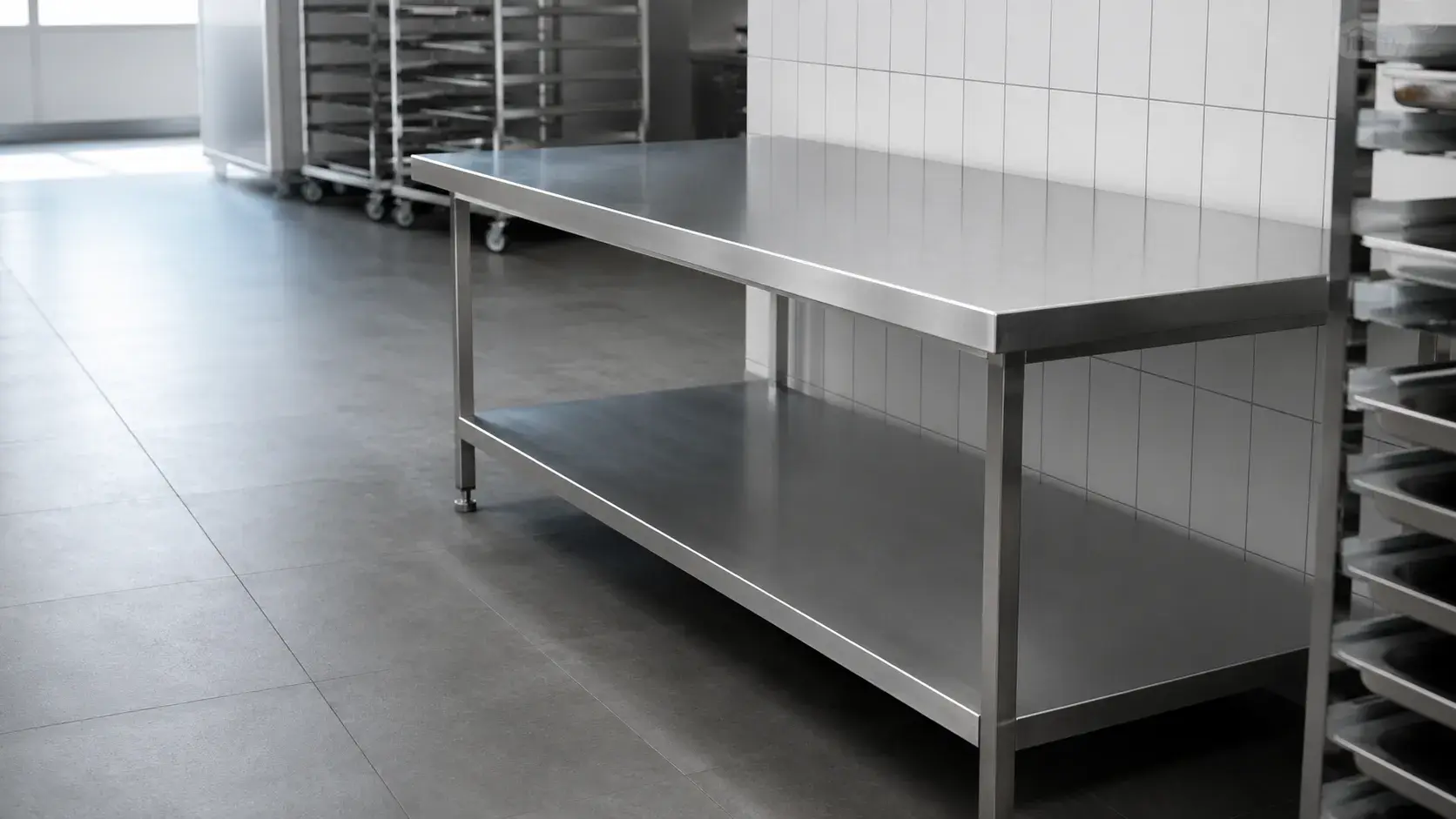 Stainless Steel Tables in Caledon, Ontario, fabricated and installed by The Grate Guys