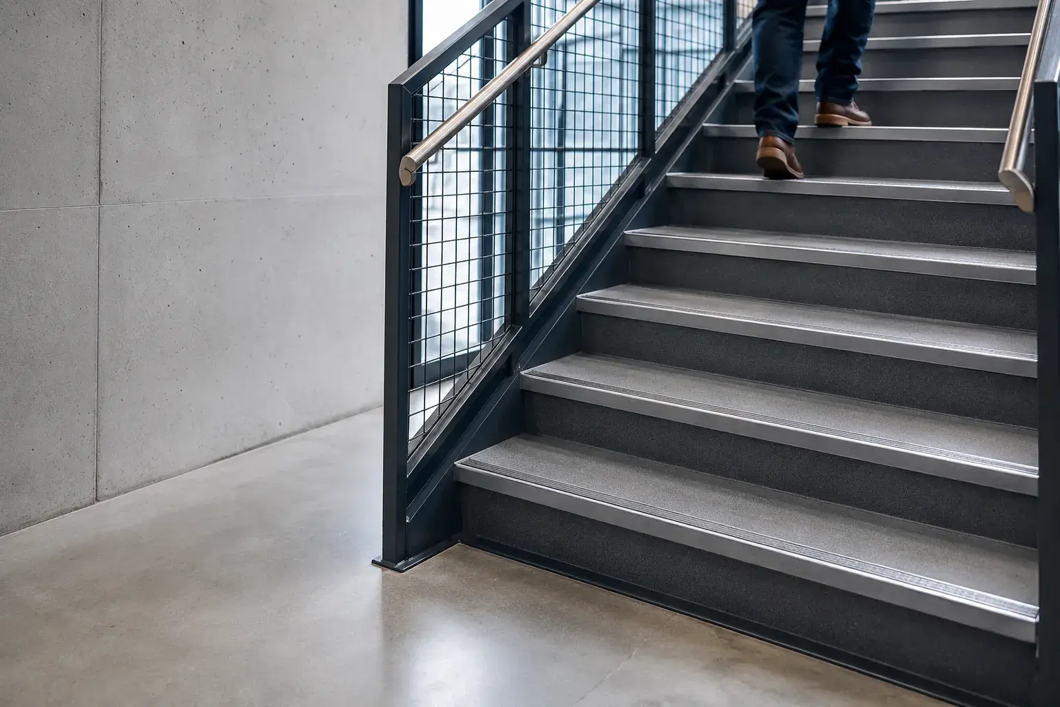 Stair Nosing in Etobicoke, Ontario, fabricated and installed by The Grate Guys