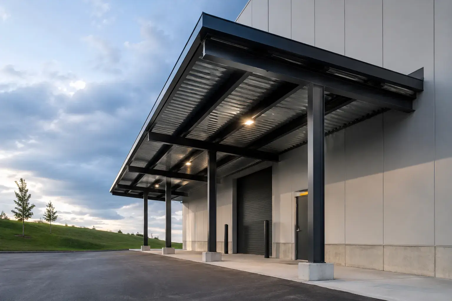 Steel Canopies in Caledon, Ontario, fabricated and installed by The Grate Guys