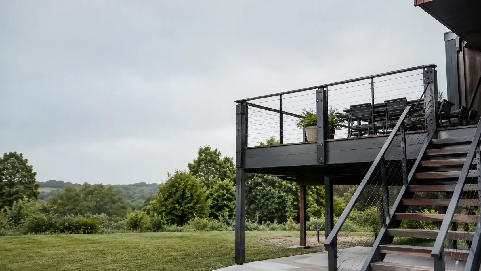 Steel Decks in Caledon, Ontario, fabricated and installed by The Grate Guys