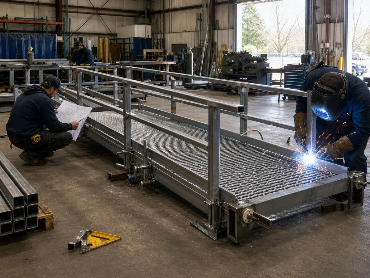 Completed Steel Ramps installation in Caledon by The Grate Guys