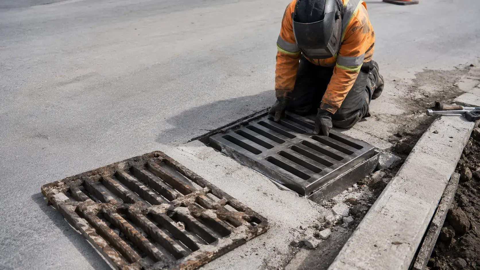 Storm Sewer Repair, fabricated and installed by The Grate Guys