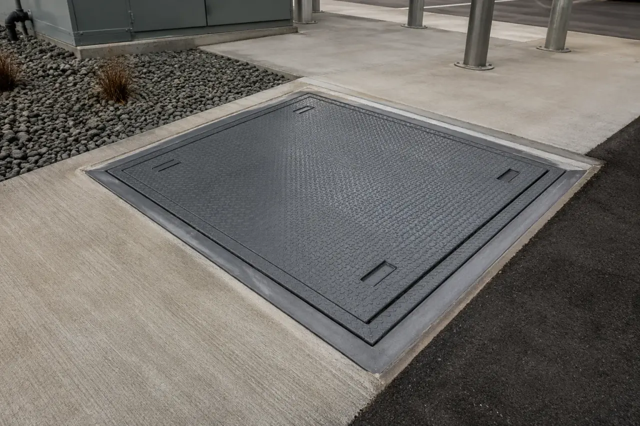 Completed Transformer Vault Covers installation in Milton by The Grate Guys