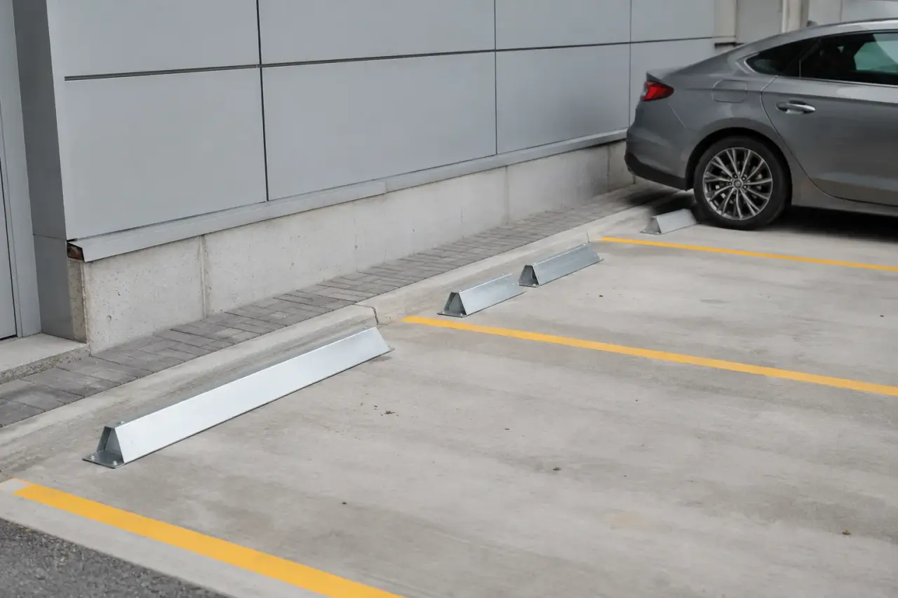 Completed Wheel Stops installation in Markham by The Grate Guys