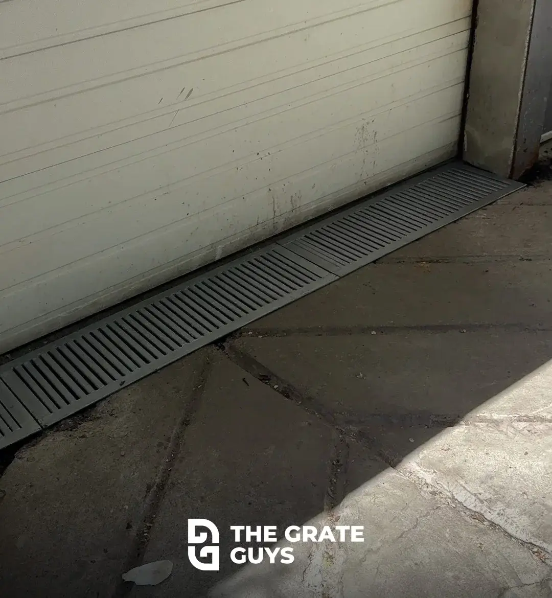 Completed custom metal fabrication installation by The Grate Guys